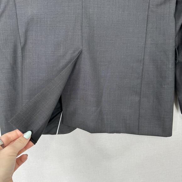 Hugo Boss Blazer Mens 36R Gray Wool Sharp3 Jam75 Suit Jacket Sport Coat Formal - Picture 7 of 16